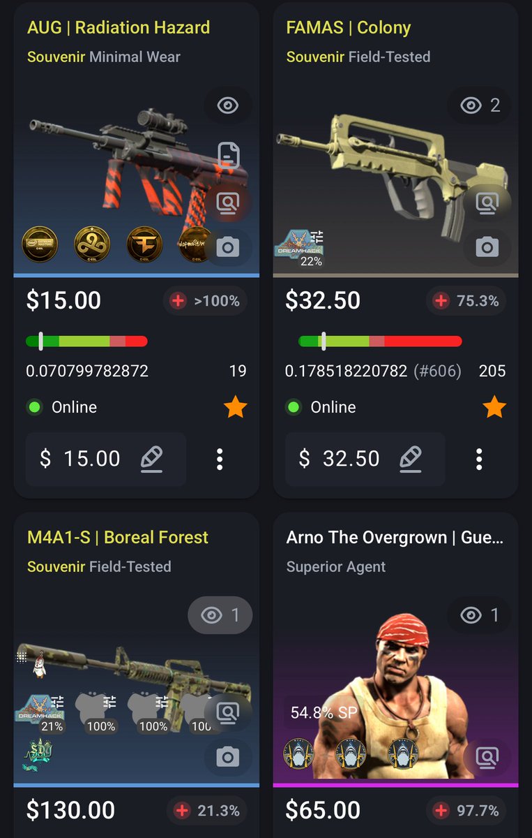 CSCorkyThatcher's tweet image. 🚨 🚨 🚨 

[H] these amazing skins in pic

[W] crypto

Looking to sell one or two items to increase current crypto position. Comment or DM offers 📥 

Thank you and have a great day