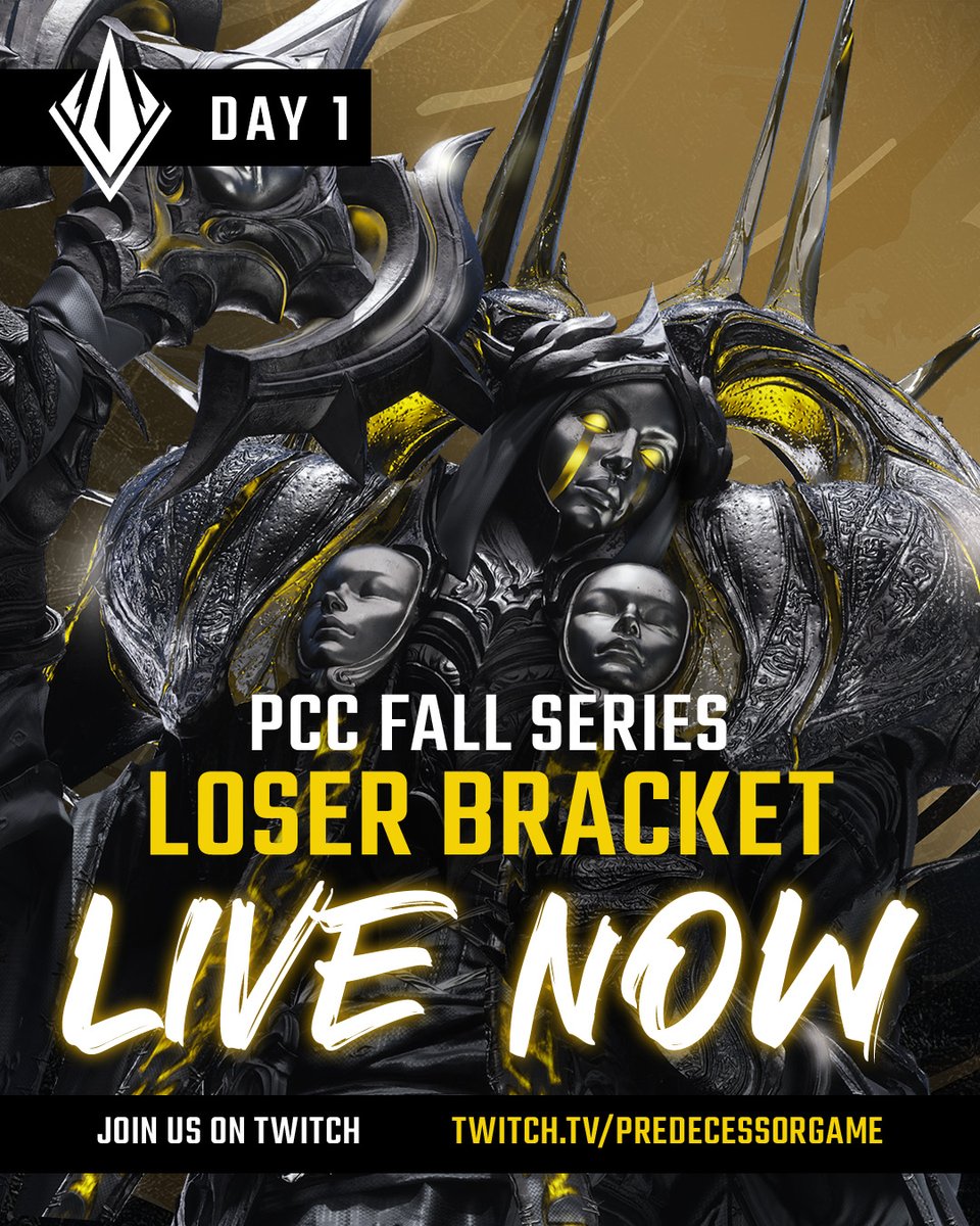 PredecessorGame's tweet image. 🔥Second chances, same high stakes. 

The PCC Fall Series Loser Bracket kicks off now. Tune in 👉 playp.red/live