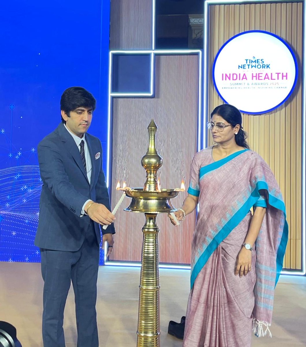 AnupriyaSPatel's tweet photo. आज नई दिल्ली में ‘टाइम्स नेटवर्क’ द्वारा आयोजित “इण्डिया हेल्थ समिट एण्ड अवॉर्ड्स -2025” का शुभारंभ कर उपस्थित प्रतिभागियों को संबोधित किया। https://t.co/12skKjdcKF