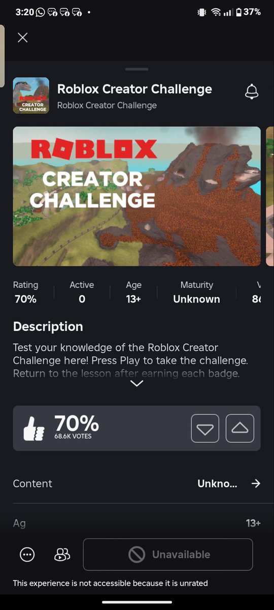light_prolly's tweet photo. @Roblox can you make this game available? https://t.co/nSXajnqAFW