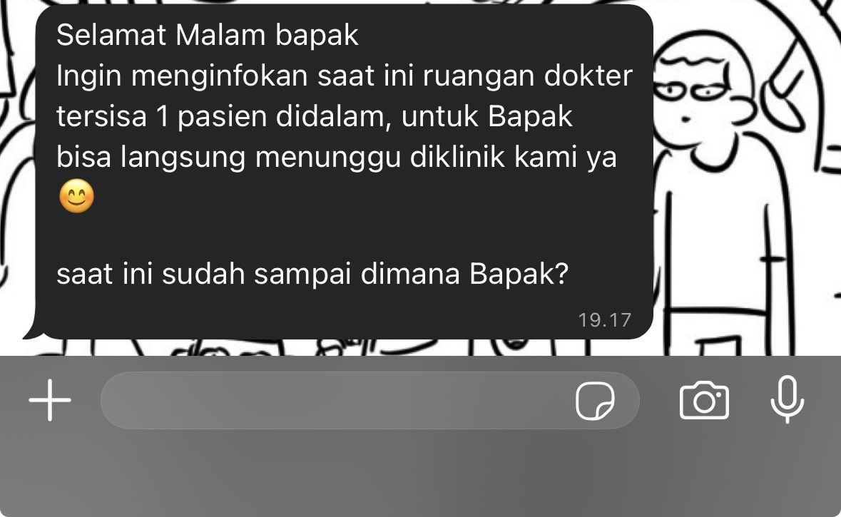 Diposesifin sama klinik.. ☺️