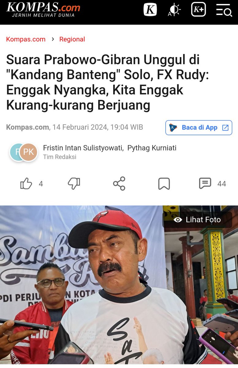 Harusnya sadar diri aja sih ini FX Rudy,  lebih ke mengukur kemampuan ajah. Flashback ke Pemilu 2024 kemaren, gak hanya gagal memenangkan suara di Pilpres tapi juga malah anjlog kursi DPRD yg diraih, padahal Solo digadang2 kandangnya banteng lho!!! Duh tepuk jidatkan kitanya 😔
