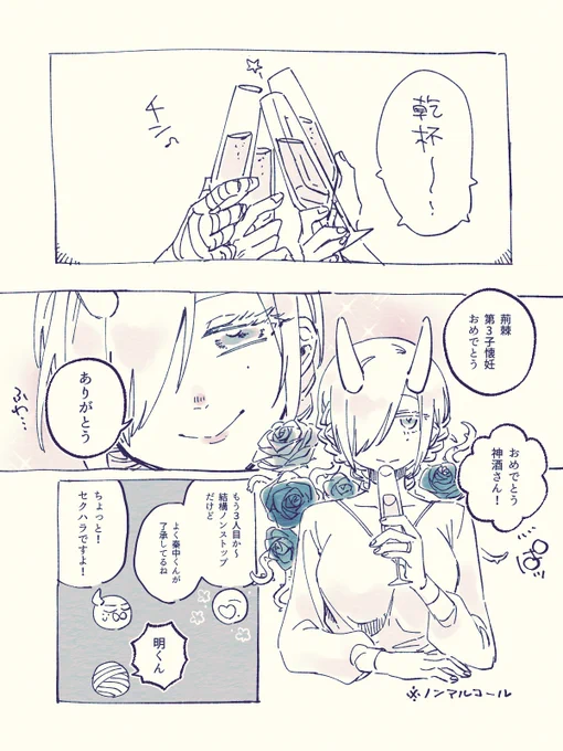 🧣🌹と恋愛感情の無い👮💉と🉑くんの話 