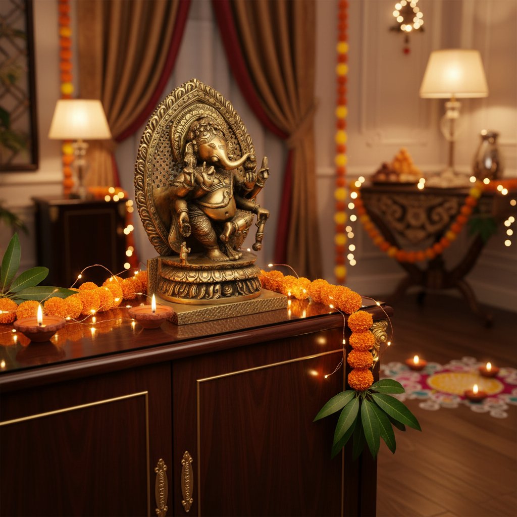 indianshelf's tweet image. Grace your home with divine elegance.
This brass Ganesha idol radiates blessings and artistry, making every corner feel sacred and serene.
#SpiritualDecor #FestiveVibes #HomeAesthetics #GaneshMurti