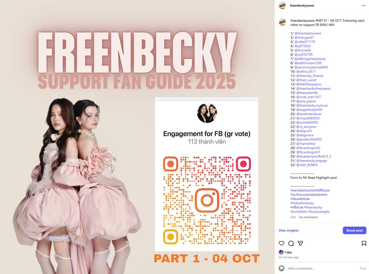 freenbeckywave's tweet image. #ฟรีนเบค #freenbecky
🌟Support EMV / MIV🌟
- For new IG account: we have a form for you guys to fill out your IG account
🔗Link form : app.slimform.vn/app/form?id=Br…
▪️Please follow each other sp you will have more friends to share and increase numbers of share:
🔗Link post of Part 1…