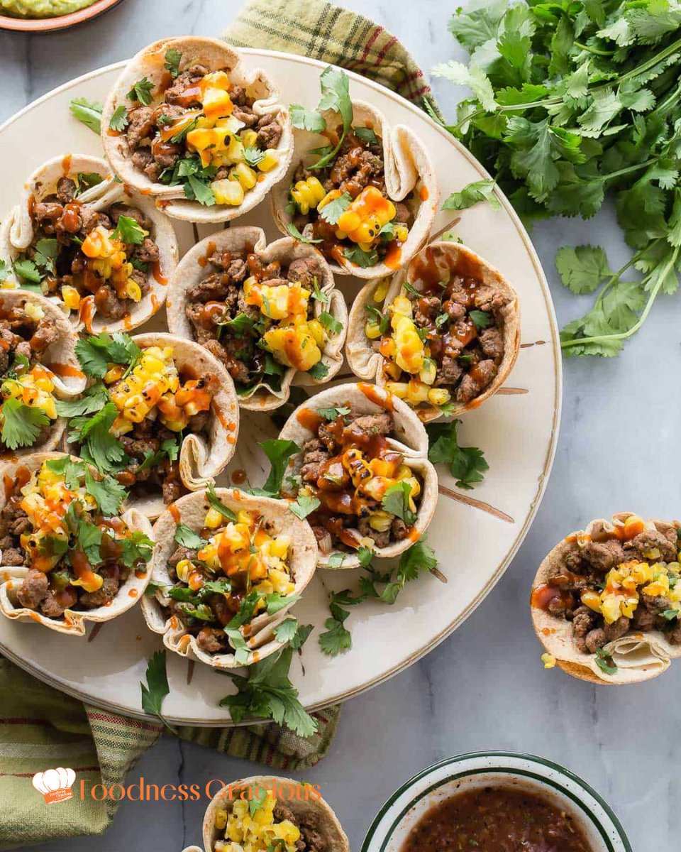 It’s National Taco Day and these Individual Beef Taco Cups are the perfect way to celebrate—crispy, cheesy, bite-sized taco goodness.

👉 Recipe: foodnessgracious.com/recipes/indivi…

What’s your ultimate taco topping: guac 🥑, salsa 🌶️, or cheese 🧀?
#NationalTacoDay #TacoCups #TacoLove