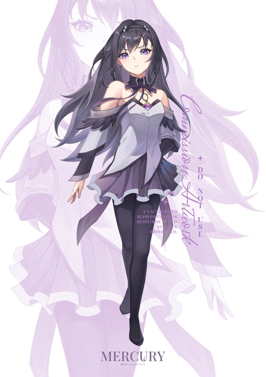 mercuryillust's tweet image. Homura&apos;s new outfit 💜
Thank you @SyaoranEXE for commissioning!

#魔法少女まどかマギカ #madoka_magica