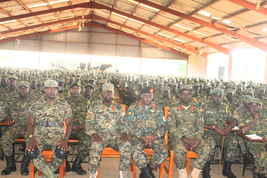 kamukamafredie's tweet photo. UPDF Troops of Battle Group Forty Five (BGXLV) have been urged to maintain discipline and professionalism as they prepare for their upcoming peacekeeping mission in Somalia.

Brigadier General Fred Mwesigye, acting Commander 1 Infantry Division, made the remarks during the closing of the two-week pre-mission ideology course at the International Peace Support Operations Training Centre (IPSO-TC) in Nakaseke District. He stressed that discipline is the foundation for success in military operations.

“There is no shortcut to success. Maintain discipline at all times,” Brig. Gen. Mwesigye advised. He added that loyalty, respect, and good health are essential qualities of a disciplined soldier. He also encouraged trainees to practice financial literacy and save for personal development.

The Commandant of IPSO-TC, Colonel Moses Nabaasa, congratulated the trainees on completing the course, commending their commitment, dedication, and adherence to discipline throughout the training.

Speaking on behalf of the trainees, Lieutenant Colonel Morris Kyatooko Twongeirwe, second-in-command of Battle Group Forty Five, pledged that the soldiers would uphold the values learned and maintain the good image of the Uganda People’s Defence Forces (UPDF).

The closing ceremony was attended by the Chief Instructor and senior and junior officers of IPSO-TC.