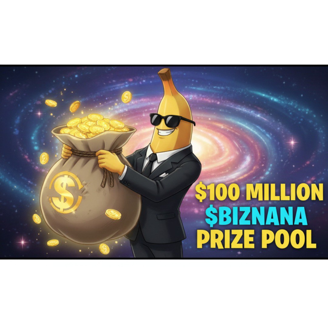 BiznanaTime's tweet image. We're giving away an entire galaxy of wealth! 🌌 The BIZNANA Meme Contest is officially LIVE with a massive $100 MILLION $BIZNANA PRIZE POOL! Your best meme could land you a share. Show us your cosmic-level creativity!
#BiznanaMemeContest #100Million #CryptoGiveaway #MemeLaunch