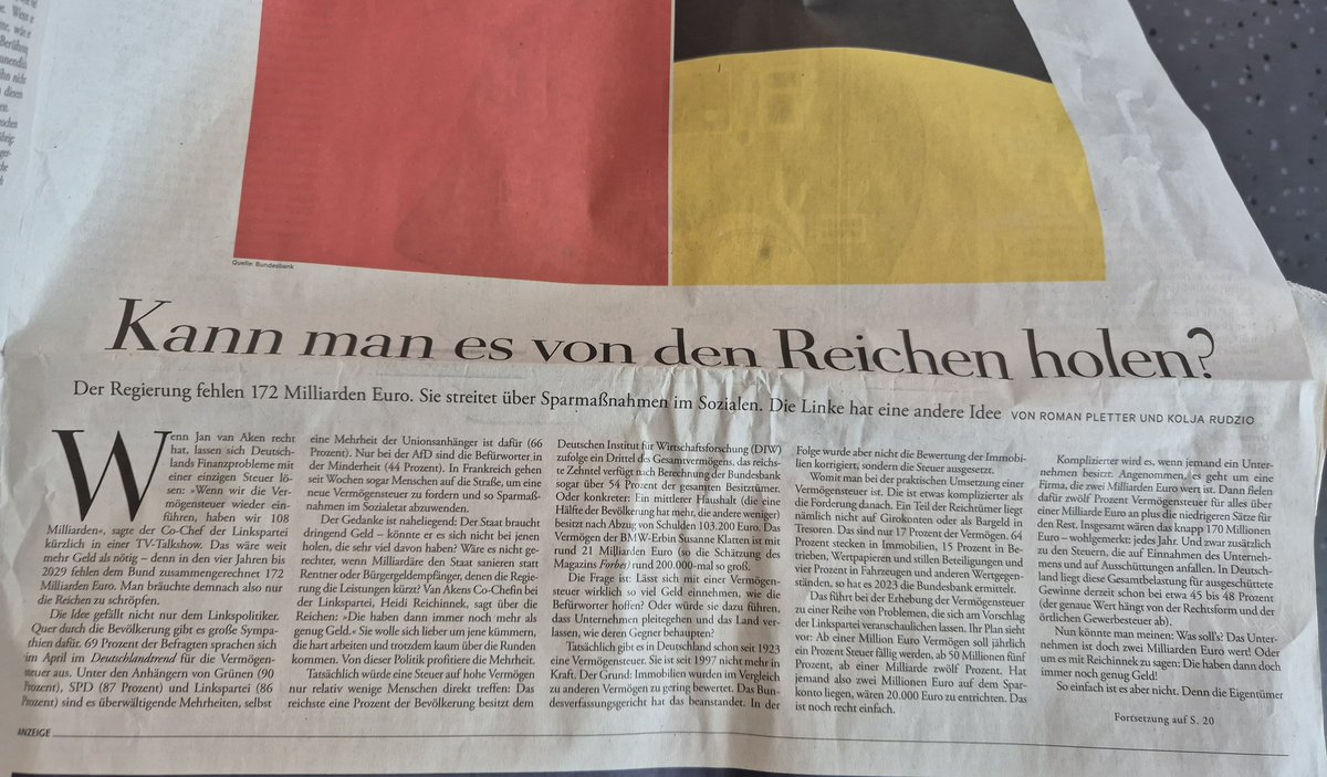 stadtvermieter's tweet photo. Liebe Freunde der #Vermögenssteuer: Die des wirtschaftlichen Liberalismus zuletzt reichlich unverdächtige @DIEZEIT hat das mal für Euch durchgerechnet und mit Leuten gesprochen, die sich damit auskennen. 
Fazit: Schadet viel, nützt nichts. https://t.co/Ql9n7nmUJa