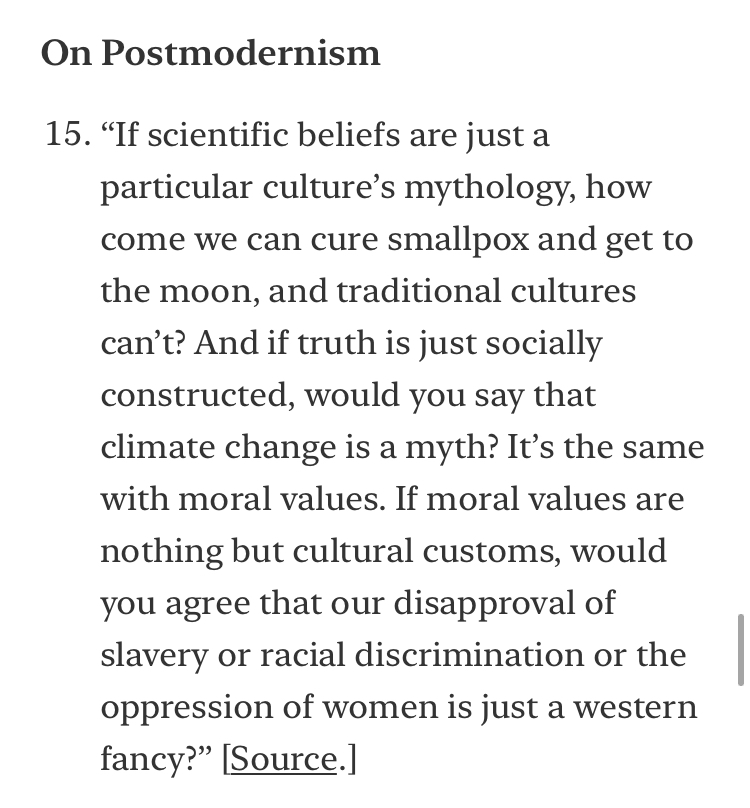 SteveStuWill's tweet photo. Steven Pinker on postmodernism.

More great Pinker quotes here: https://t.co/Q2XzbXQEuK https://t.co/AdPPD28aza