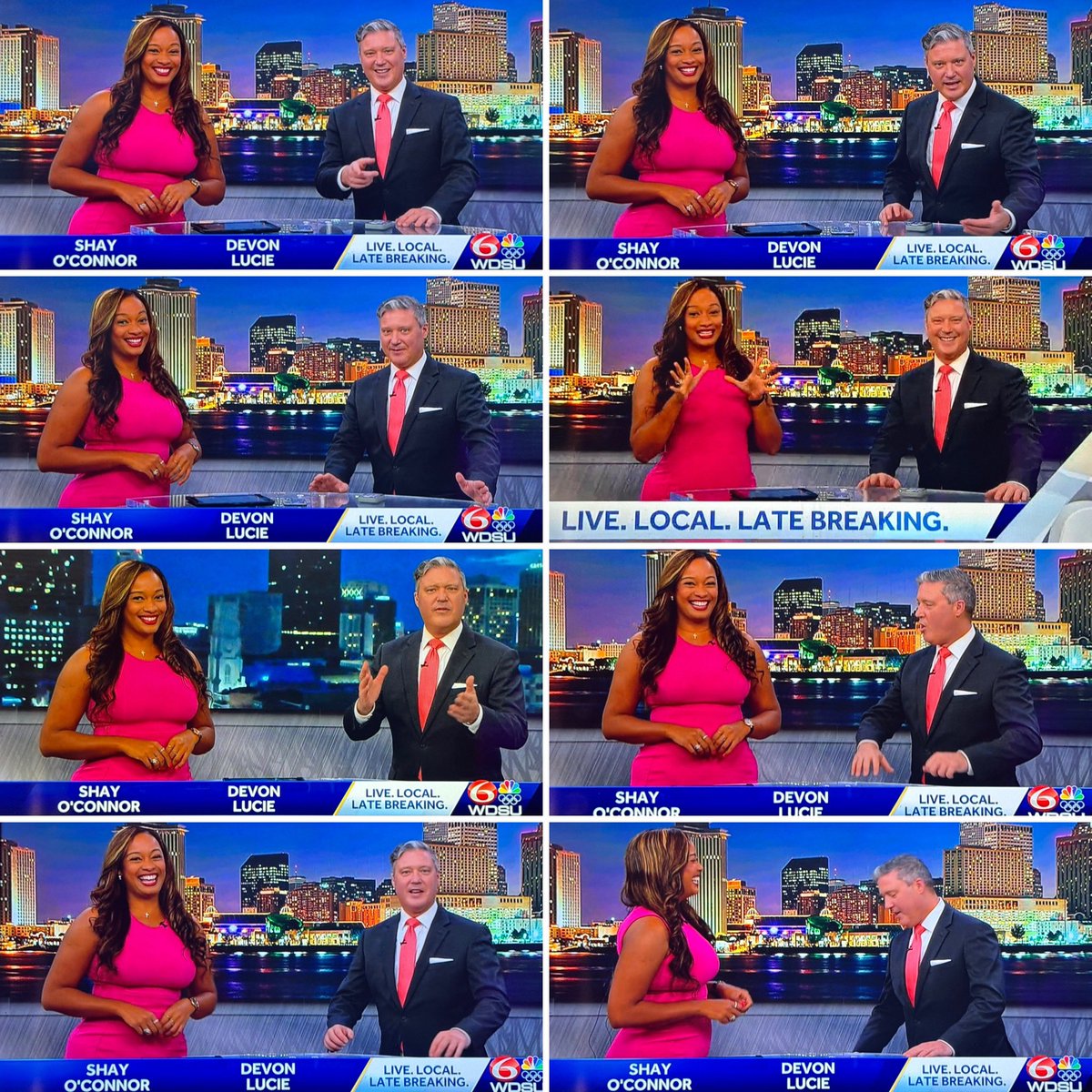 Maj_Catastrophe's tweet photo. Good Saturday morning @DevonWDSU @SHAYOCONNORWDSU Both are looking great wearing one of my most favorite colors and the color of my birthstone #PrettyInPink🩷 #RealMenWearPink💪🏻 #BreastCancerAwarenessMonth🎀 https://t.co/LjqrHfVKx1