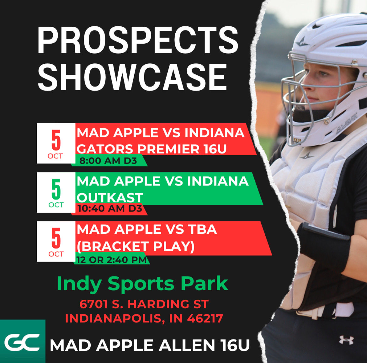 Madappleallen's tweet photo. Prospects Showcase tomorrow at Indy Sports Park! If you can come out and check out our team or follow on Gamechanger! https://t.co/Tt35a3K0OV