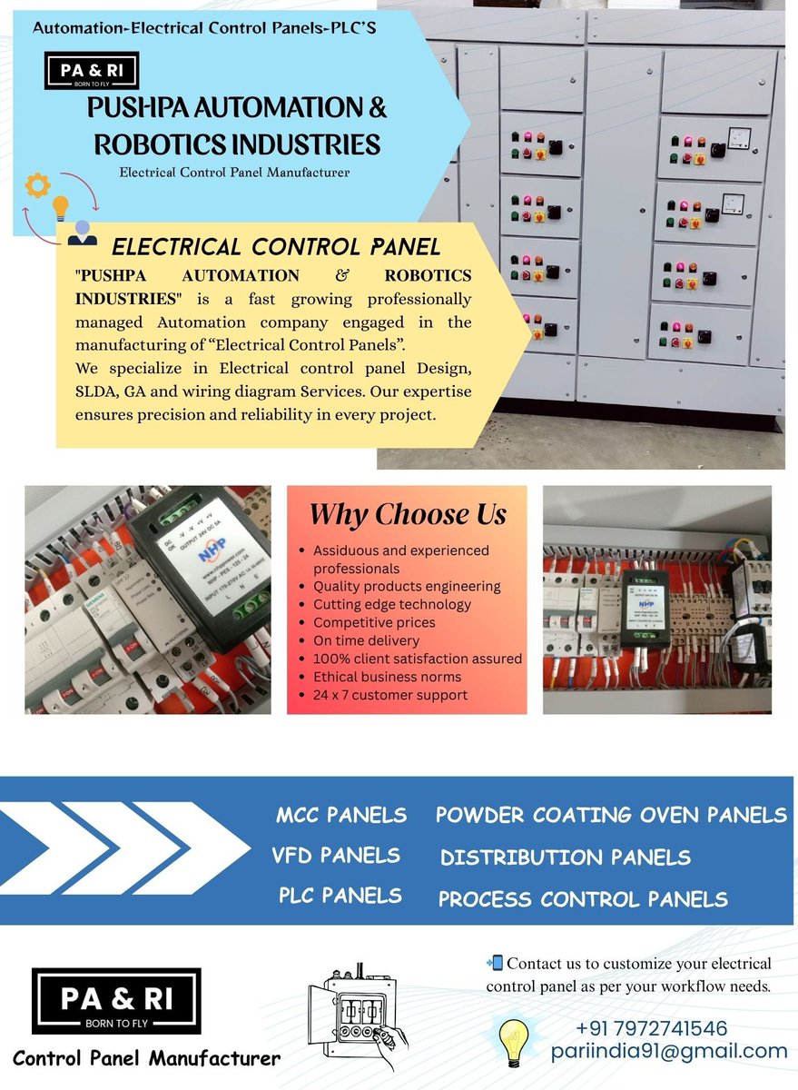 PushpaSales's tweet image. #controlpanel
#automationsolution
#panelmanufacturing
#panelwiring
#vfdpanel