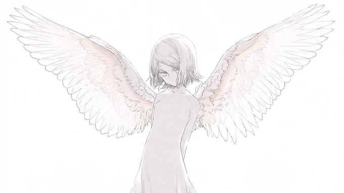 天使の日ということで以前描いた「空虚にして完全なる天使としてのぼかろ」シリーズ再放送①