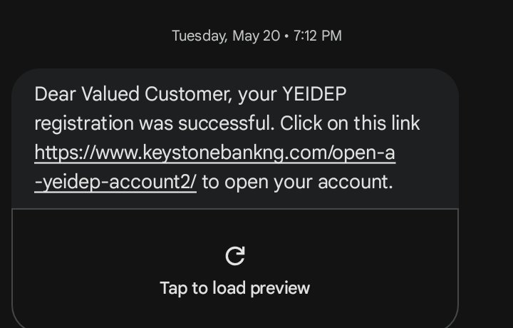 AyamDeVal's tweet photo. @keystonebankng Dear Keystone Bank Customer Care,

I hope this message finds you well.
I am writing to follow up on my YEIDEP application. On May 20, I received an SMS from Keystone Bank instructing me to open an account...... https://t.co/XaPh0uU1NJ