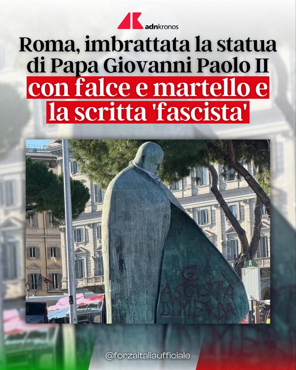 Arrivare ad imbrattare la statua di Papa Giovanni Paolo II significa trasformare una tragedia come quella di Gaza in un’operazione di odio nei confronti del mondo intero, confondendo tutto e il contrario di tutto.