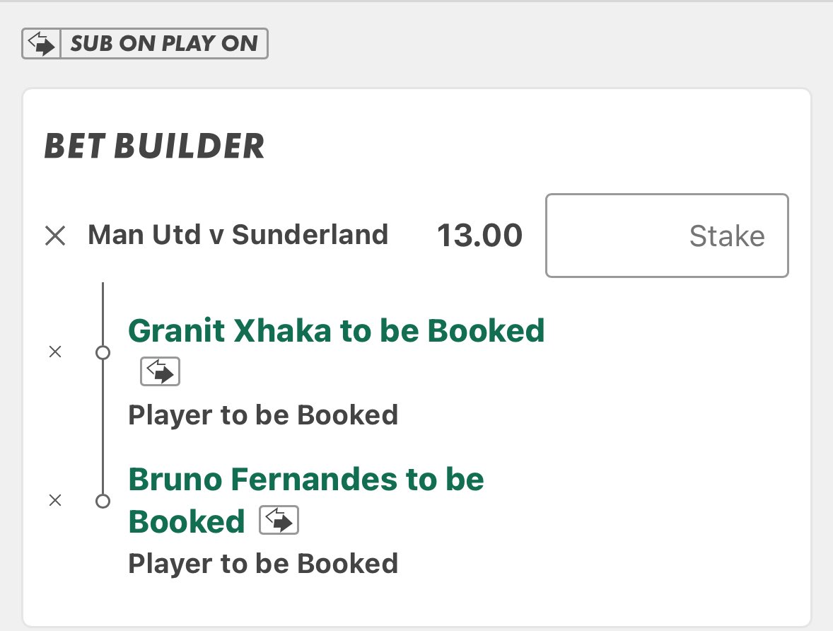 MCTIPSTERS's tweet image. MANCHESTER UNITED VS SUNDERLAND BET BUILDERS⚽️🟨🟥

Good luck!🔞

#MNUSUN
#PremierLeague
#GamblingX