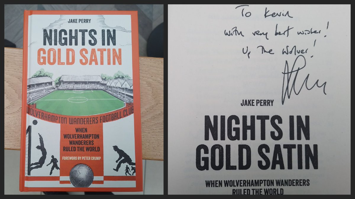 The book Nights In Gold Satin signed by Jake Perry.🐺 #WWFC