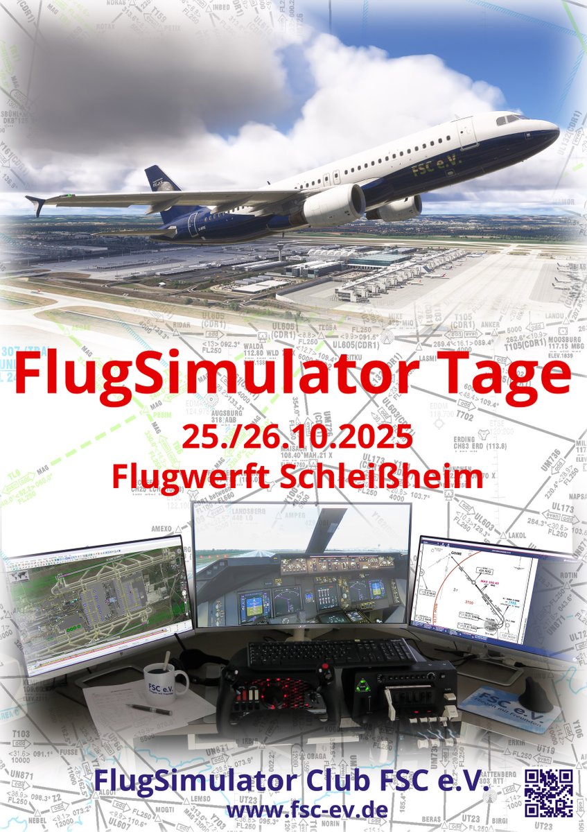 As every year VATSIM Germany will be at the Flight Simulator Days at the Schleißheim Airfield (near Munich) hosted by FlugSimulatorClub e.V. (fsc-ev.de).  You can expect many exciting attractions and presentations from the world of flight simulation and aviation!