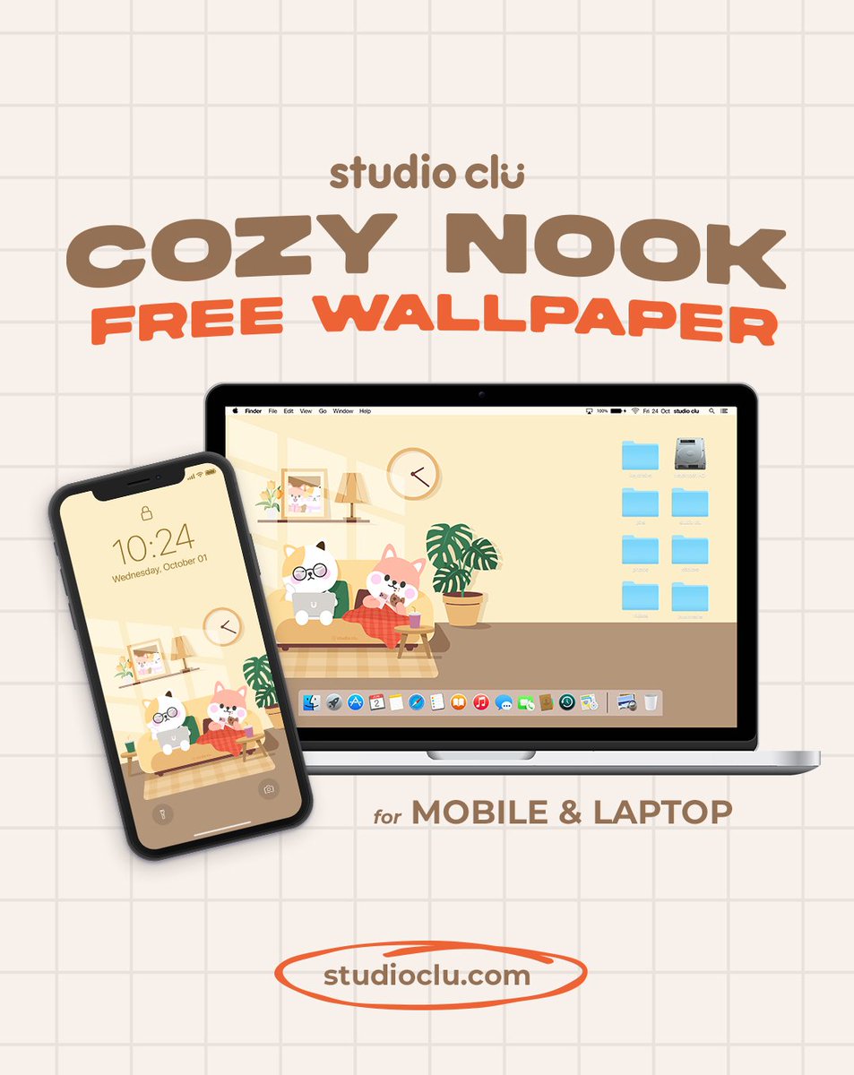 studio_clu's tweet image. October&apos;s here which means we&apos;re turning 6 this month! 🥹We made a  wallpaper to celebrate 🧡

Grab it for free at studioclu.com ✨
For personal use only