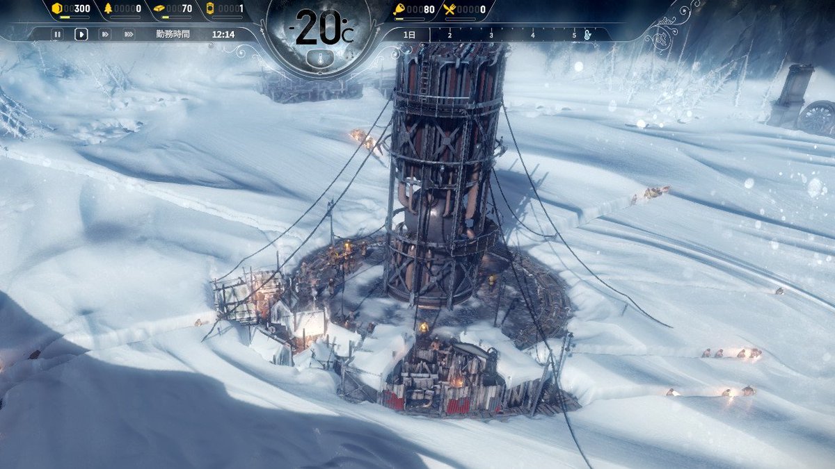 unikara3's tweet image. 340円 (10月7日まで90%オフ)
#Frostpunk #フロストパンク #Steam
何度かリトライした感じ最初は道を繋げるのと収集所・建築用の木材は重要そうでした！

途中からロンドン主義者が増えたり食料医療不足でバタバタ民が倒れ今回はココまでです👼