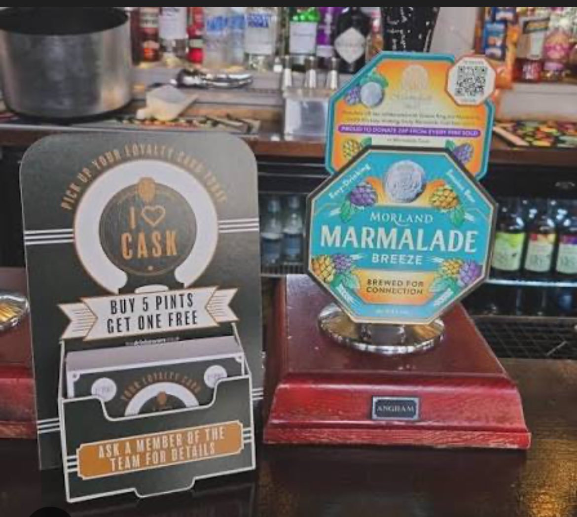 TheBridgeNottm's tweet photo. Real Ales Fresh on this week at The Bridge inn
Introducing 🍊 Say hello to Morland Marmalade
Breeze - a light, fruity session ale (3.4% ABV) brewed for connection.
Even better, 20p from every pint goes to @marmalade_trust, supporting their amazing work tackling loneliness in uk https://t.co/3Nm9q9GUN5