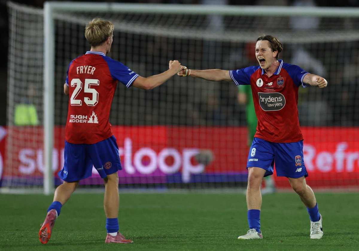 AustraliaCup's tweet image. Away winners for the first time in the Hahn Australia Cup @newcastlejetsfc ✈️ 

#AustraliaCup #magicofthecup