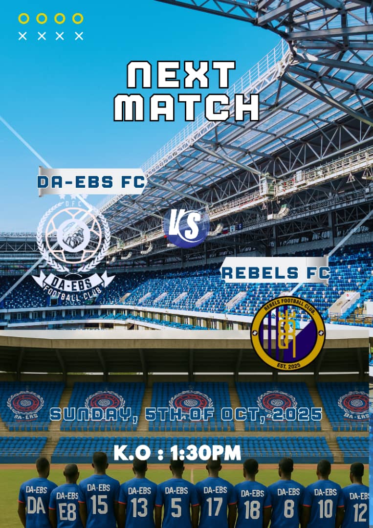 ⚽✨ NEXT MATCH – FRIENDLY ✨⚽

It’s our first-ever clash with Rebels FC 😮🔥
A game of skill, style, and teamwork – no pressure, just pure football vibes! 🙌⚡

📅 Sunday, 5th Oct, 2025
⏰ Kick-Off: 1:30PM