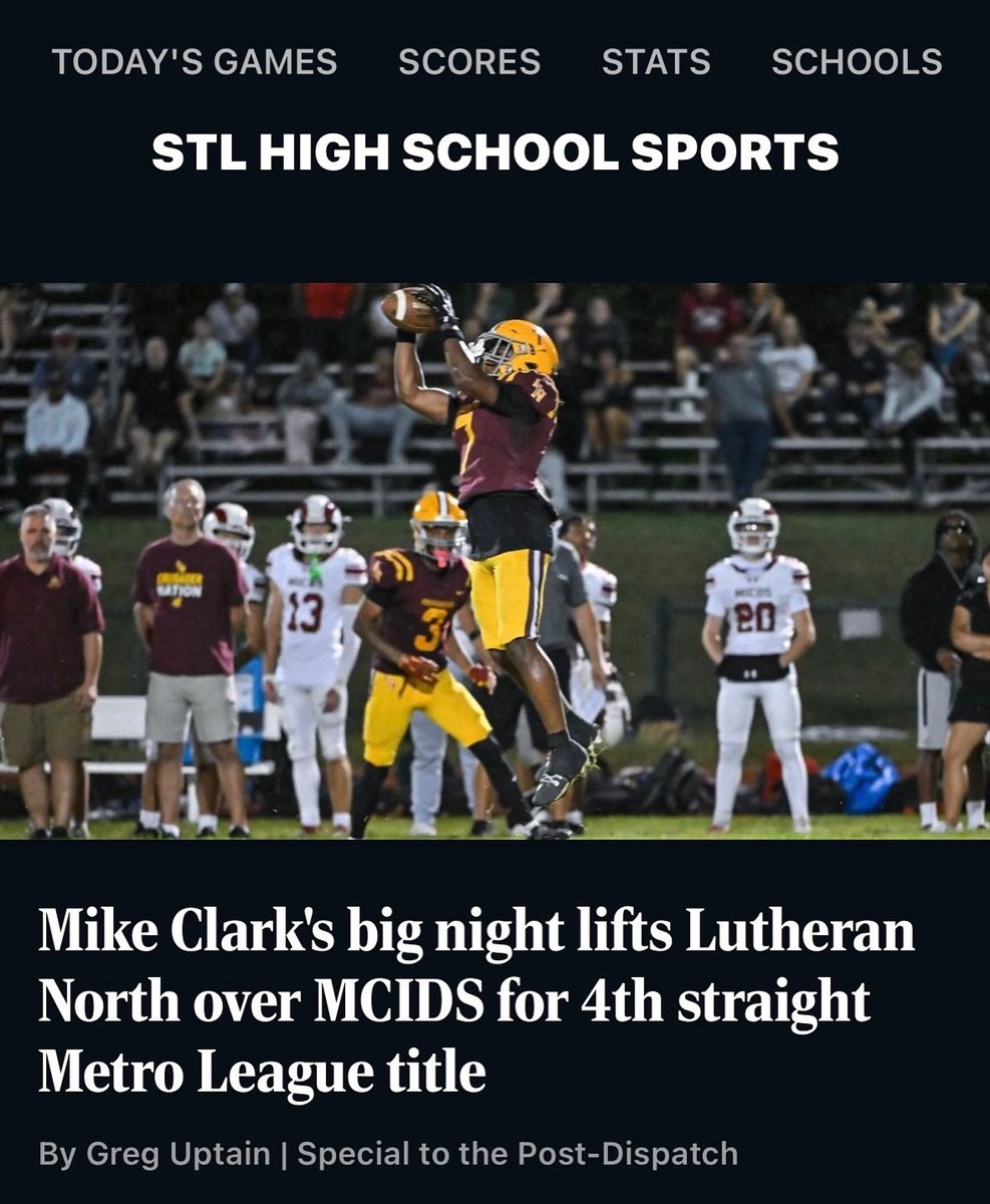 Congratulations Michael Clark #7 LN Crusaders on a awesome Homecoming 🏈 game