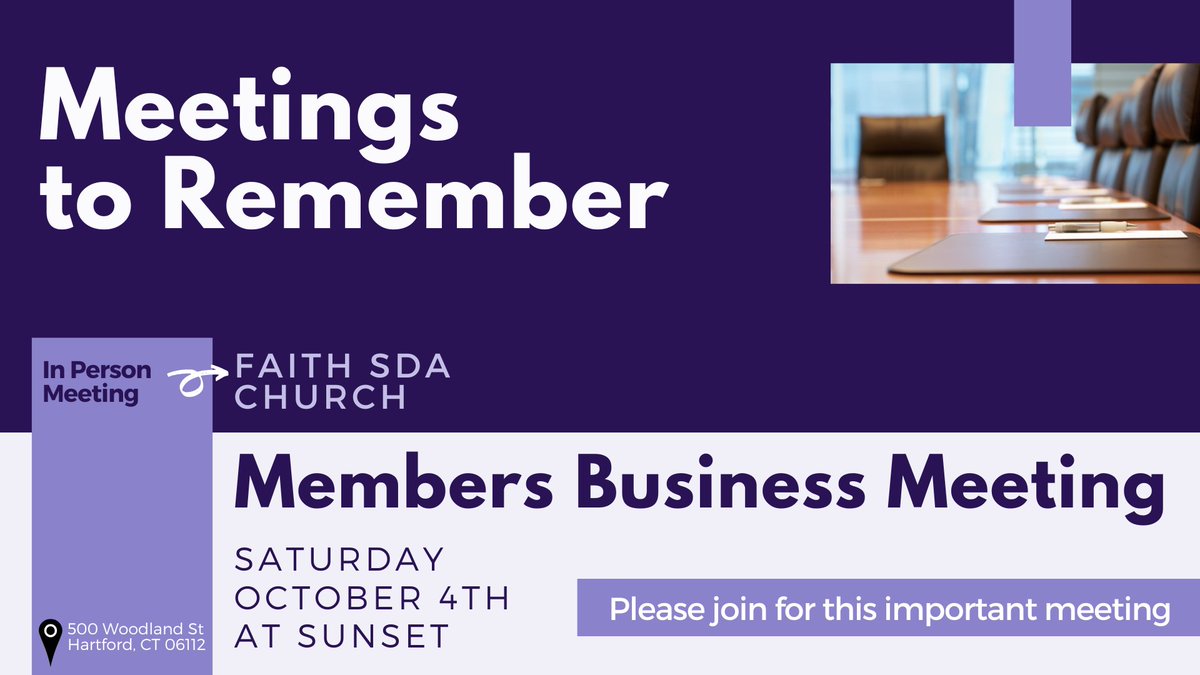 faith_sda's tweet photo. Sabbath Flow  - 10.4.2025

9 AM - First Praise | Elder Maurice Edwards
10 AM - Sabbath School Panel
11 AM - Divine Worship | Pastor Hanson Drysdale
3 PM - Bible Study
4:30 PM - AY | Decoding the Divine Word
6:30 PM - Business Meeting
Stay connected at https://t.co/kd3x8wDm3j https://t.co/lju2hPMpQT