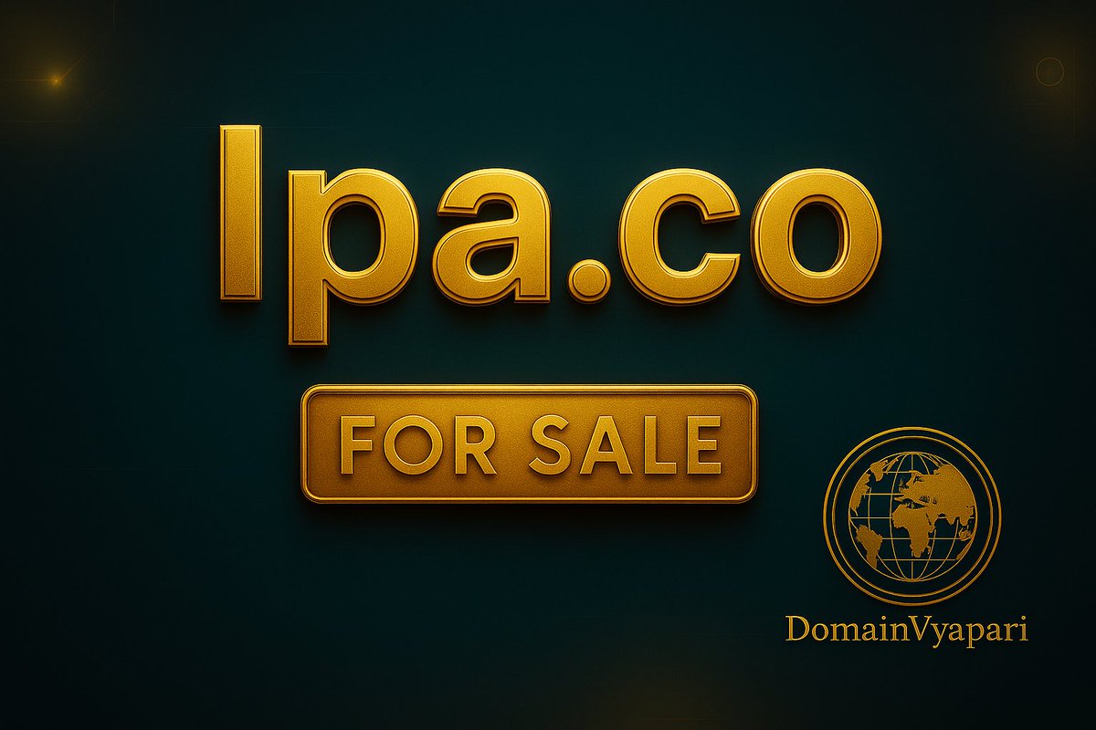 DomainVyapari's tweet image. 3 letters Rare LPA.co From Law→Loans→Luxury→ Lifestyle→Partnerships→Assets, One premium code that can mean anything→ #DomainForSale #PremiumDomain #3L #DigitalAssets #BrandNam #DomainInvesting #UltraPremium #LuxuryDomain #PremiumAssets #HighValue @afternic