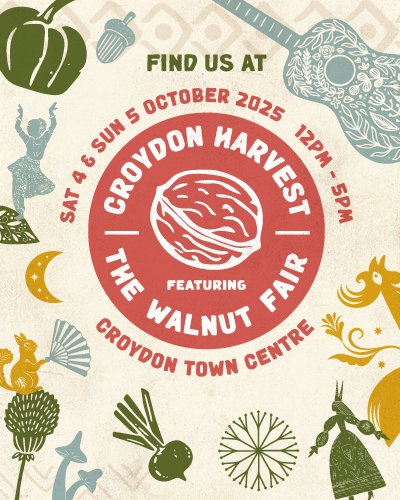 I will have a stall tomorrow, Sunday 5th October, on Katharine Street at Croydon Harvest and The Walnut Fair! Lots of fun for all the family! #croydon #croydoncommunity #eastcroydon #croydonmarket #5thoct #familyevent #croydonharvestfestival #thewalnutfair