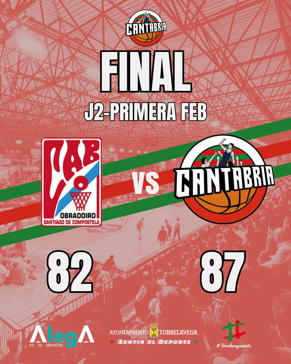FINAAAAL | Primer triunfo ante el Obradoiro. BRUTAL

<a href="/OBRADOIROCAB/">MONBUS OBRADOIRO</a> 82-87 <a href="/GrupoAlegaCant/">Grupo Alega Cantabria</a> 

#TuTambienJuegas #BaloncestoEnTorrelavega
