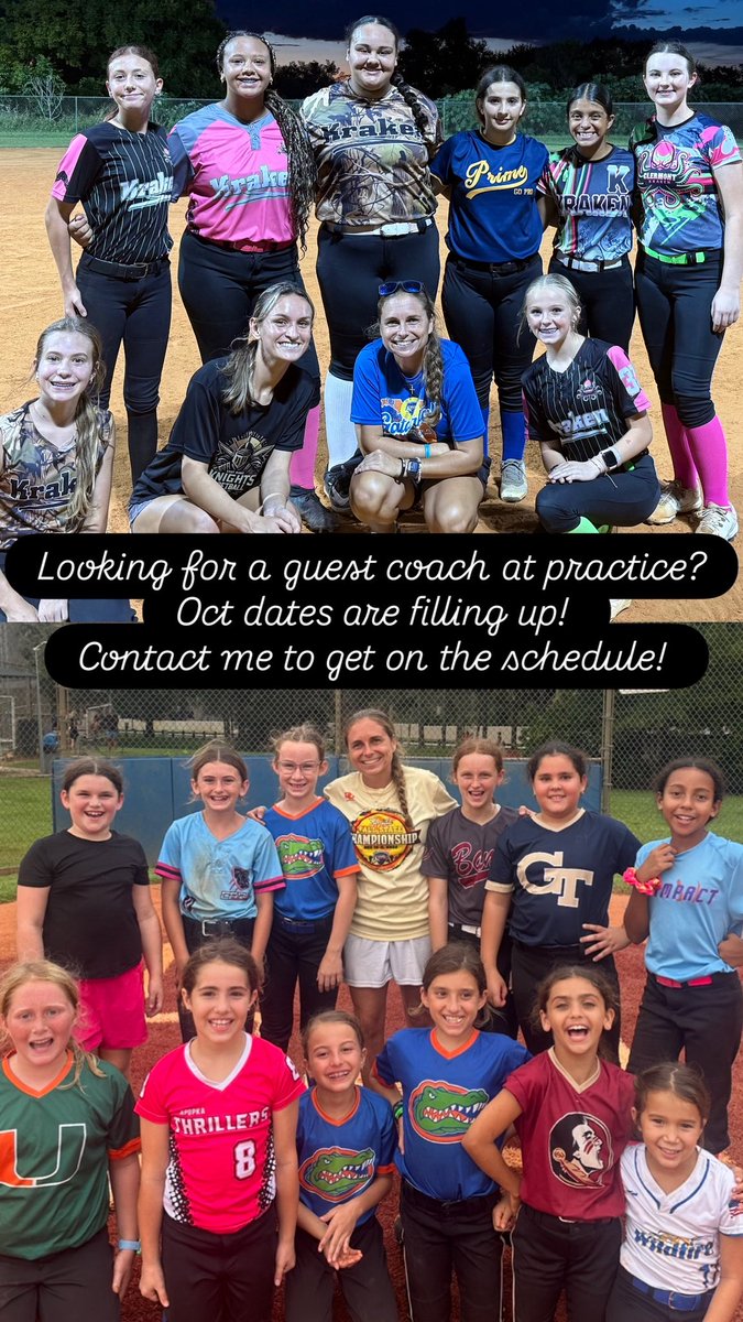 Ready for another month of growing the game! 🥎

Contact me to get on the schedule to run your practice for a night!