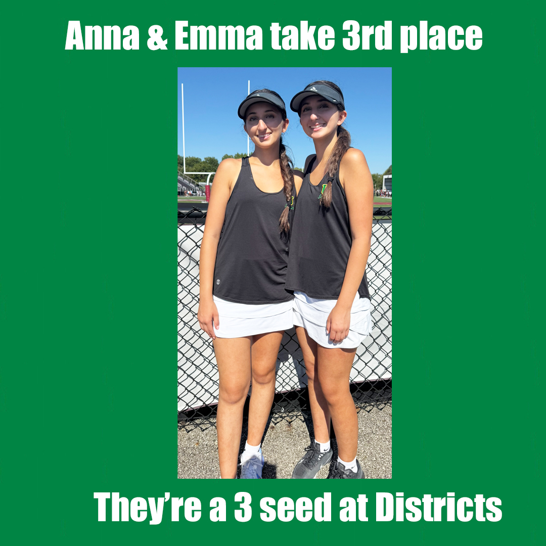 Anna &amp; Emma take 3rd place.
They're a 3 seed at Districts