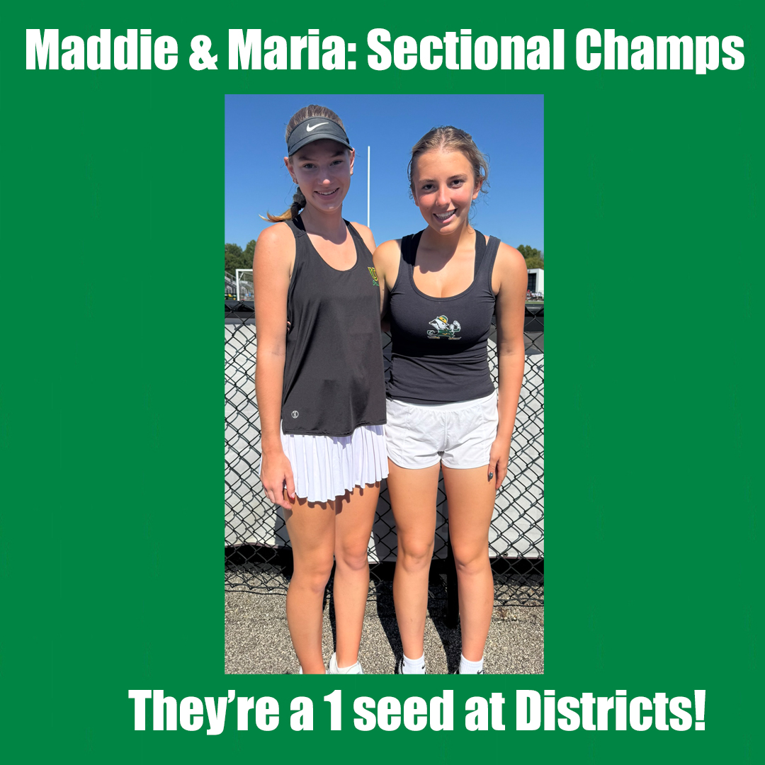Maddie &amp; Maria are Sectional Champions!

They're a 1 seed at Districts