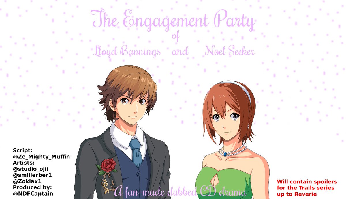 I'm happy to announce my new project: a dubbed drama CD about the engagement party of Lloyd Bannings and Noel Seeker! The casting call is now live, if interested please check it out! #Trails #Falcom #voiceacting 
cstng.cc/projects/lloyd…