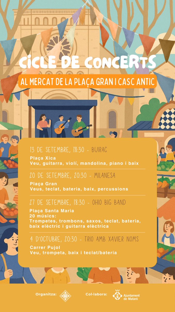 🎶Avui últim concert del cicle al Carrer d'en Pujol (davant l'Olímpic) a les 20.30h. Amb Xavier Noms d' <a href="/EuforiaTV3/">Eufòria</a> . Us esperem ‼️