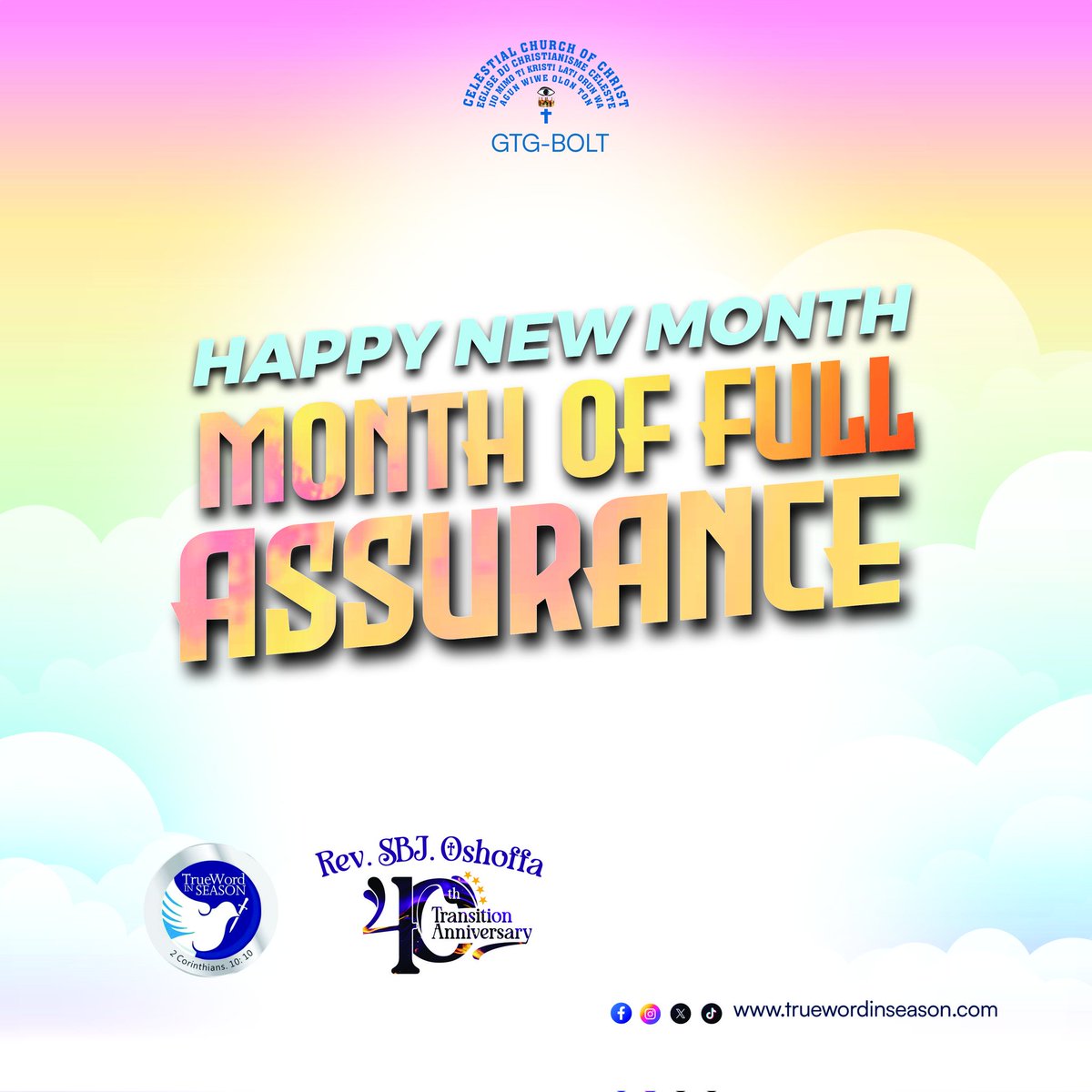 twiseason's tweet photo. Welcome to the Month of Full Assurance. 

Welcome to OCTOBER!!!!

#HappyNewMonth #ijomimo #cele
#sbj40thaniversary #cccworldwide 
#truewordinseason https://t.co/T3GKhYHtVD