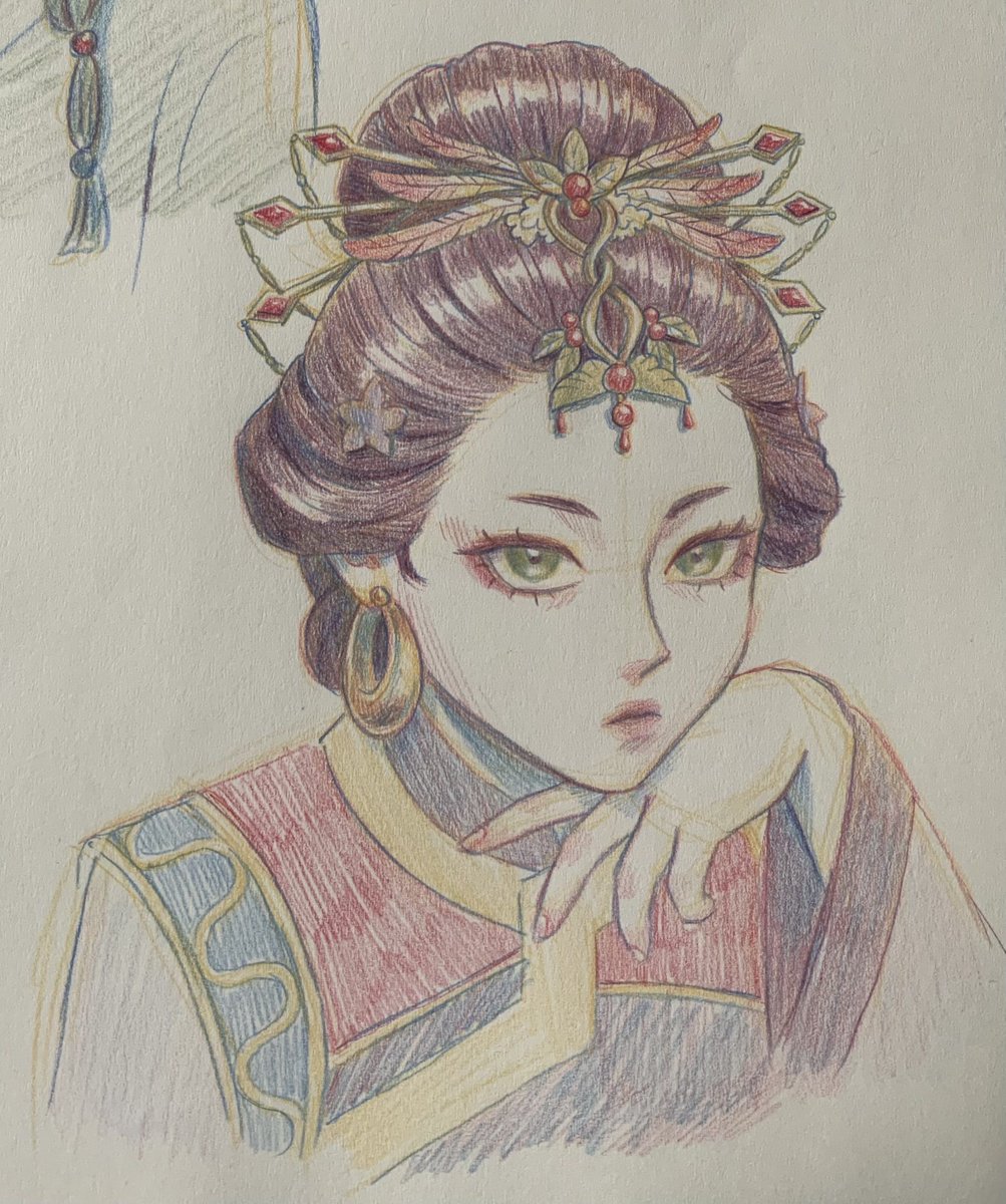 dusted off my colored pencils after watching apothecary diaries s2 finale.. love loulans crazy ass