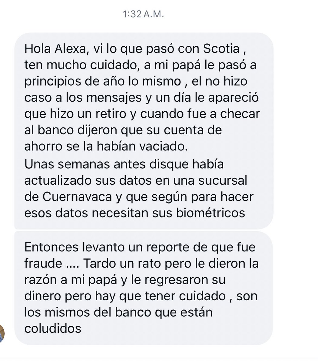 soymuynecia's tweet image. Tengo 9 mensajes de estos y siguen llegando. ¿Qué onda @ScotiabankMX ya te esperé muchas horas y no tienes respuesta? No sólo se trata de ignorar mensajes, en sucursal me dieron una respuesta ridícula y no quiero formar parte de las estadísticas que veo que tienen en fraudes.