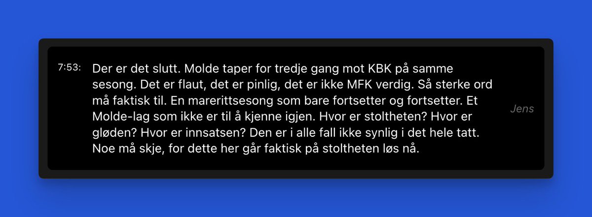 Det finnes i alle fall én person som evner å si det som det er i budstikka, og det er <a href="/jensolavmoe/">Jens Moe</a>.