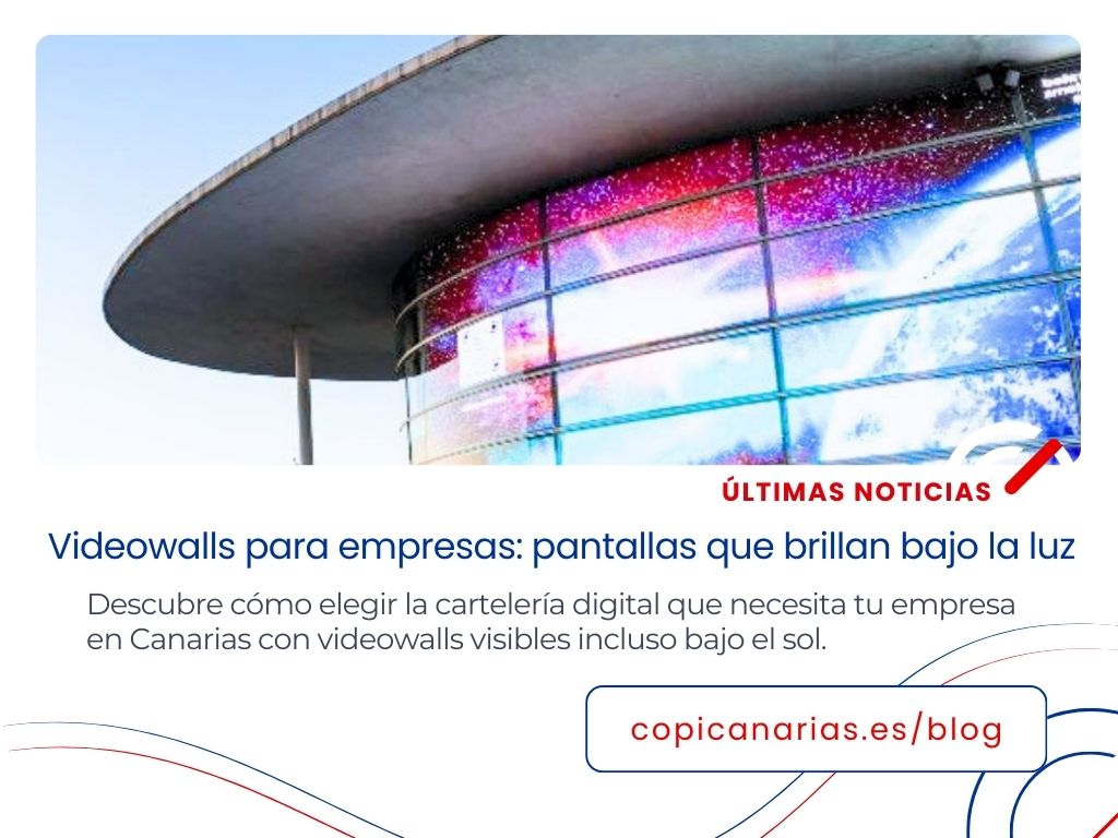 Los #videowalls ya no son solo para grandes corporaciones: ahora están al alcance de cualquier empresa que quiera destacar 👀
Te contamos cómo esta tecnología puede transformar tu forma de comunicar 👉 copicanarias.com/soluciones-tec…

#Tecnología #Empresas #pantallasPublicitarias
