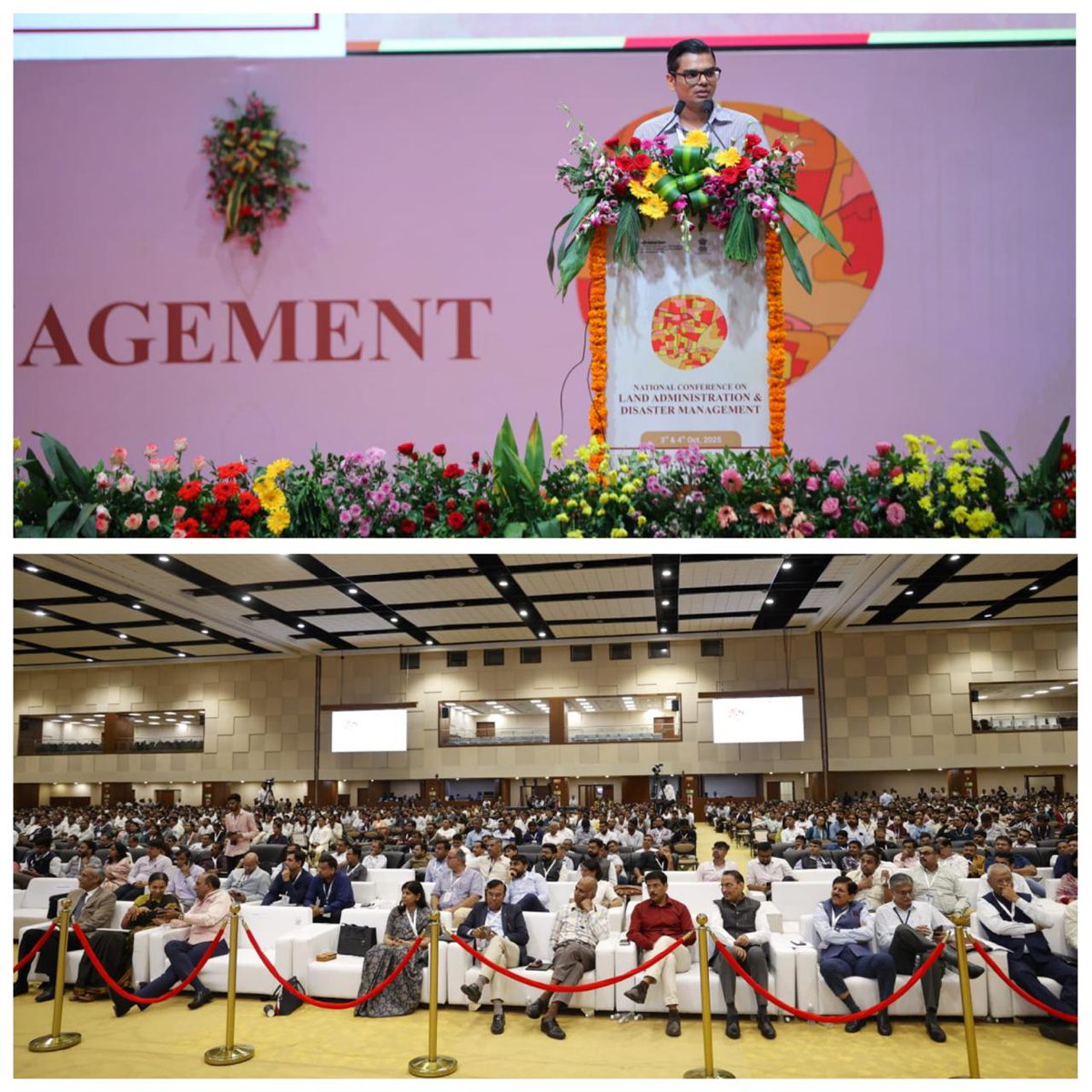 Honoured to attend the National Conference on Land Administration &amp; Disaster Management, With the inspiring guidance of Hon’ble ACS <a href="/JayantiRavi/">Jayanti Ravi</a> Ma’am,deliberations on digital land records, resurvey, revenue courts &amp; disaster readiness charted a clear roadmap for future reforms.