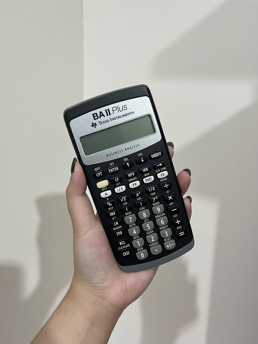 MW4126's tweet photo. ส่งต่อ เครื่องคิดเลขการเงิน BA II Plus ตัวเครื่องสภาพดี ใช้แค่ตอนสอบเท่านั้น

ราคา 700 บาท รวมส่งค่า

#ส่งต่อ #ส่งต่อเครื่องเขียน #BAIIPlus #เครื่องคิดเลขการเงิน #texas #เครื่องคิดเลข #การเงิน #swu #จุฬา #finance #เครื่องคิดเลขมือสอง https://t.co/5l7arzYvJi