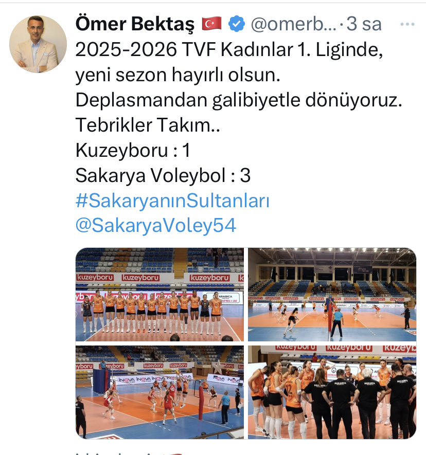 Ömer başkanım şahsınızı,teknik ekibinizi ve kızlarımızı cani gönülden tebrik eder,sezonda başarılar dilerim..👏
