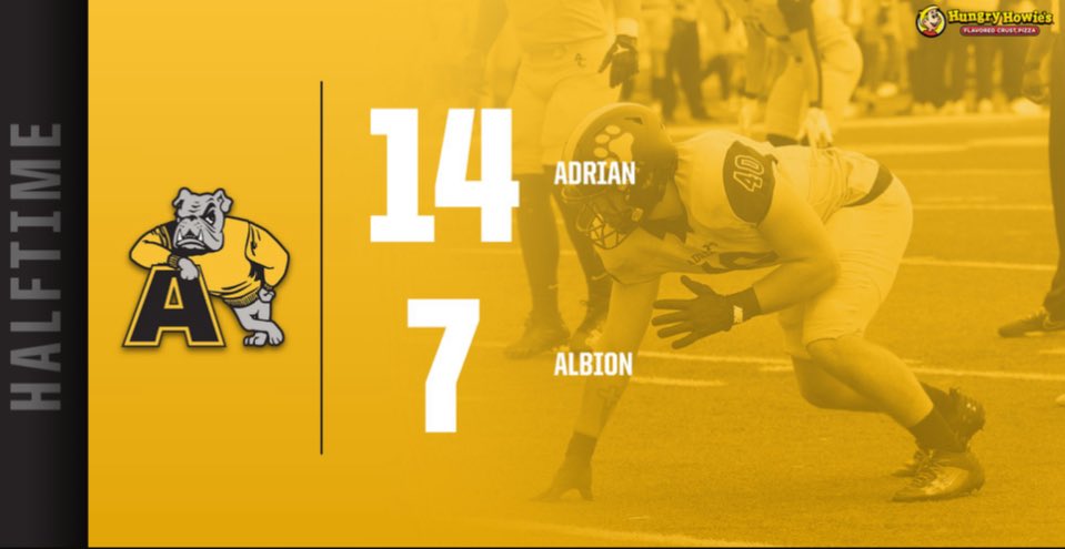 AdrianCollegeFB's tweet image. Halftime from Bulldog Stadium.

#GoDawgs