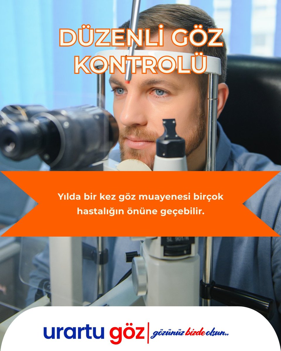 👁️ Düzenli Göz Kontrolü Neden Önemli?
📌 Bu içerik yalnızca bilgilendirme amaçlıdır. Göz sağlığınız için mutlaka göz hastalıkları uzmanına başvurunuz.

📍 Urartu Göz Merkezi – Gözünüz Bizde Olsun
#gözkontrolü #gözmuayenesi #gözsağlığı #urartugöz #gözünüzbizdeolsun #bilgilendirme