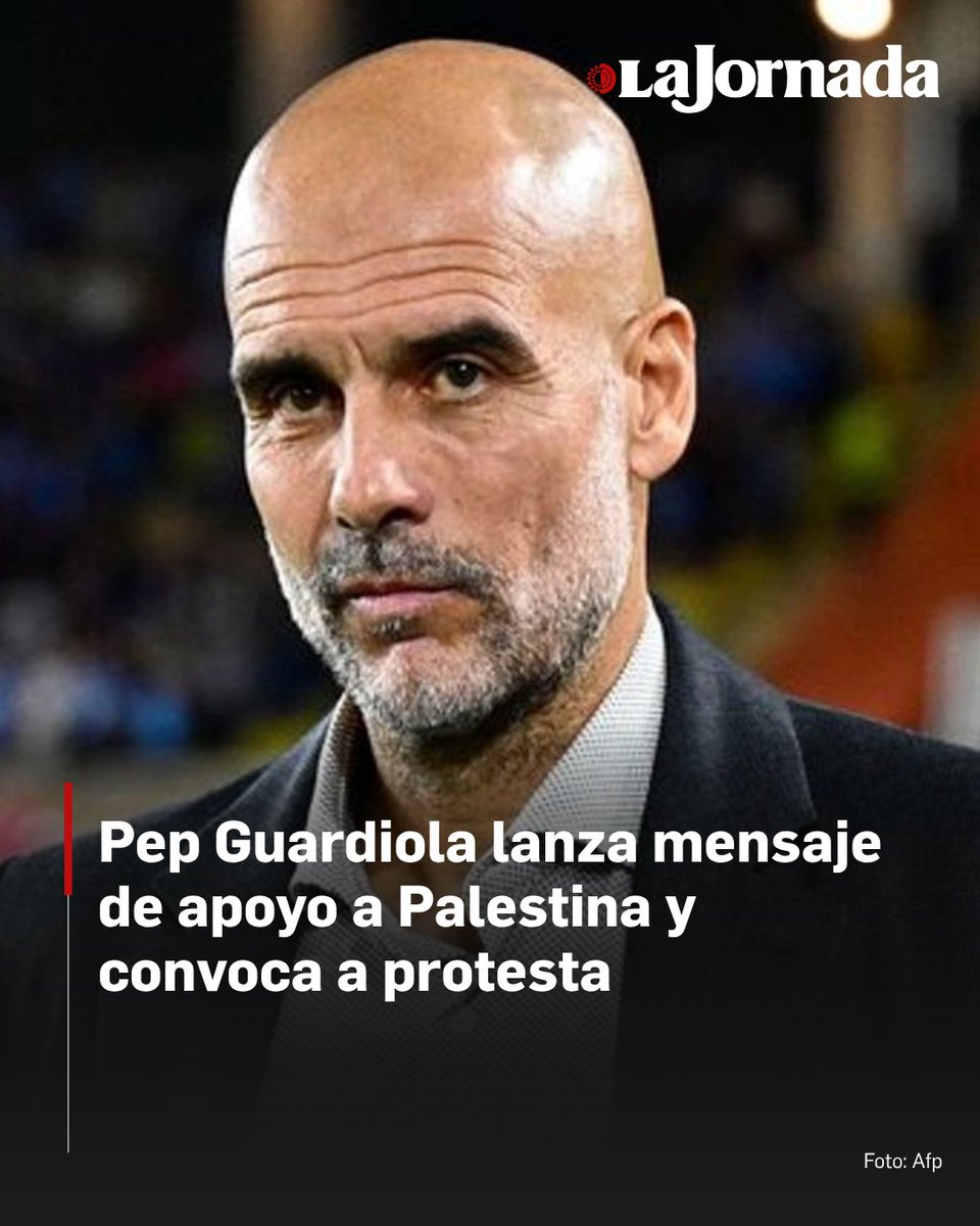 İspanyol teknik direktör Pep Guardiola Binlerce çocuğun öldürüldüğü canlı soykırıma tanık oluyoruz.Örgütlü sivil toplum hayat kurtarabilir ve acil harekete geçmeleri için hükümetlere baskı yapabilir.Bugün soykırımın sona ermesi talebiyle sokaklara çıkacağız.
#FreePalestine